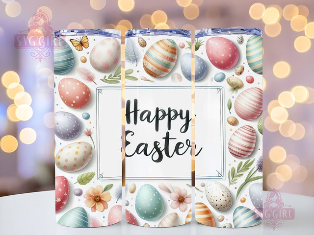Happy Easter 20oz Tumbler Wrap Sublimation Design, Straight Tapered Tumbler Wrap, Easter Egg Tumbler Png, Cute Easter Day PNG, Instant Digital Download Sublimation SvggirlplusArt 