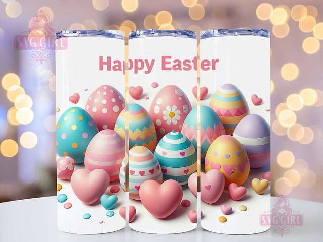 Happy Easter 20oz Tumbler Wrap Sublimation Design, Straight Tapered Tumbler Wrap, Easter Egg Tumbler Png, Instant Digital Download Sublimation SvggirlplusArt 