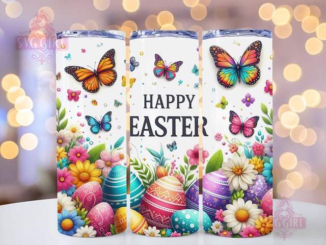 Happy Easter 20oz Tumbler Wrap Sublimation Design, Straight Tapered Tumbler Wrap, Easter Egg Tumbler Png, Instant Digital Download Sublimation SvggirlplusArt 