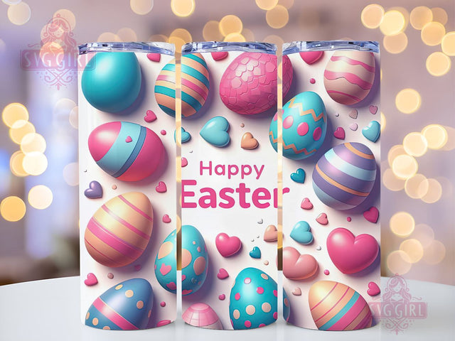Happy Easter 20oz Tumbler Wrap Sublimation Design, Straight Tapered Tumbler Wrap, Easter Egg Tumbler Png, Instant Digital Download Sublimation SvggirlplusArt 