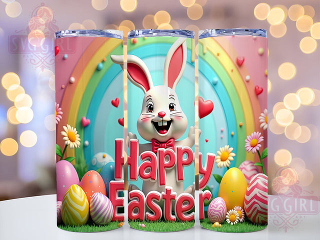 Happy Easter 20oz Tumbler Wrap Sublimation Design, Straight Tapered Tumbler Wrap, Easter Tumbler Png, Instant Digital Download Sublimation SvggirlplusArt 