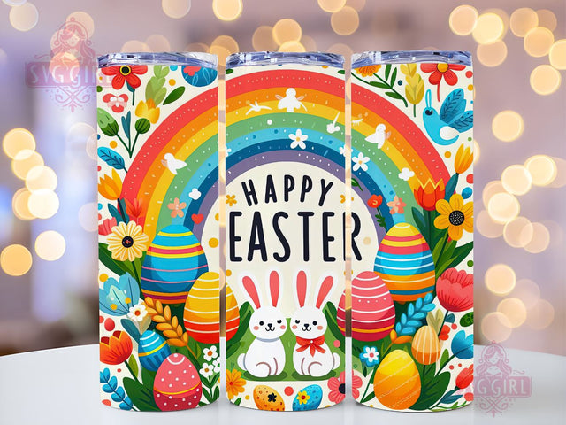 Happy Easter 20oz Tumbler Wrap Sublimation Design, Straight Tapered Tumbler Wrap, Floral Easter Bunny Tumbler Png, Instant Digital Download Sublimation SvggirlplusArt 