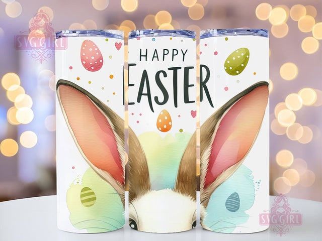 Happy Easter 20oz Tumbler Wrap Sublimation Design, Straight Tapered Tumbler Wrap, Floral Eggs Bunny Easter Tumbler Png, Instant Digital Download Sublimation SvggirlplusArt 