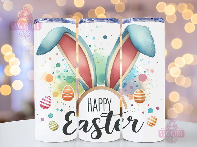 Happy Easter 20oz Tumbler Wrap Sublimation Design, Straight Tapered Tumbler Wrap, Floral Eggs Bunny Easter Tumbler Png, Instant Digital Download Sublimation SvggirlplusArt 