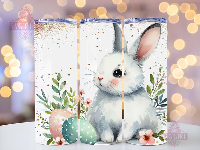 Happy Easter 20oz Tumbler Wrap Sublimation Design, Straight Tapered Tumbler Wrap, Pretty Easter Bunny Tumbler Png, Instant Digital Download Sublimation SvggirlplusArt 