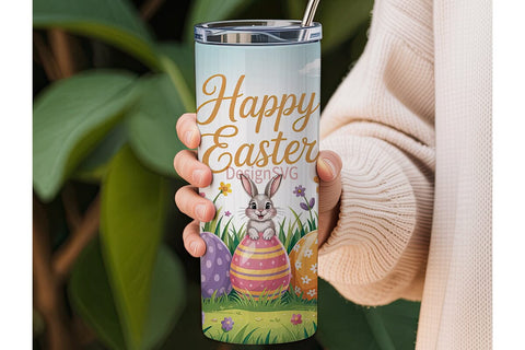 Happy Easter 20oz Tumbler Wrap Sublimation DesignSVG 