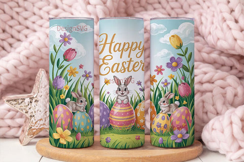 Happy Easter 20oz Tumbler Wrap Sublimation DesignSVG 