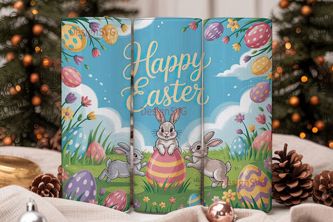 Happy Easter 20oz Tumbler Wrap Sublimation DesignSVG 