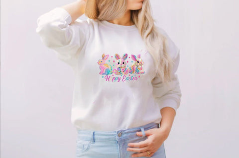 Happy Easter bunnies PNG Sublimation SVGArt 