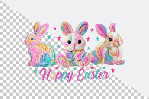 Happy Easter bunnies PNG Sublimation SVGArt 