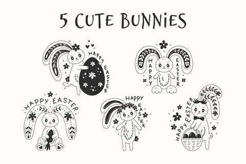 Happy Easter Bunnies Sublimation Rin Green 