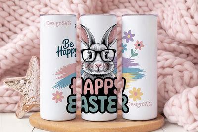 Happy Easter Bunny 20oz Tumbler Sublimation DesignSVG 