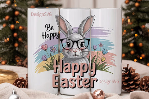 Happy Easter Bunny 20oz Tumbler Sublimation DesignSVG 