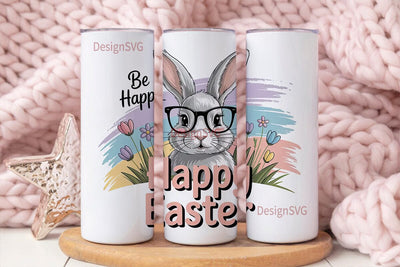 Happy Easter Bunny 20oz Tumbler Sublimation DesignSVG 