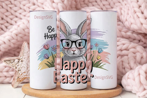 Happy Easter Bunny 20oz Tumbler Sublimation DesignSVG 