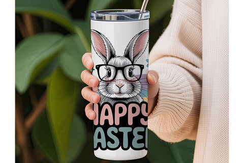 Happy Easter Bunny 20oz Tumbler Sublimation DesignSVG 