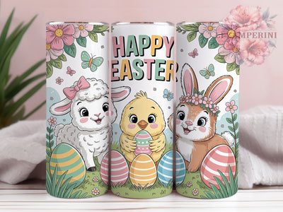 Happy Easter Bunny Chick Tumbler, Happy Easter Tumbler, Spring Bunny Wrap, Stylish 20oz Wrap, Sublimation Design, Trendy Gift Idea, Inspirational Easter Tumbler Sublimation Li Zamperini 