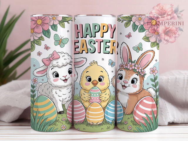 Happy Easter Bunny Chick Tumbler, Happy Easter Tumbler, Spring Bunny Wrap, Stylish 20oz Wrap, Sublimation Design, Trendy Gift Idea, Inspirational Easter Tumbler Sublimation Li Zamperini 