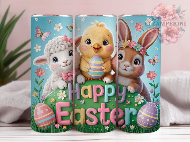Happy Easter Bunny Chick Tumbler, Happy Easter Tumbler, Spring Bunny Wrap, Stylish 20oz Wrap, Sublimation Design, Trendy Gift Idea, Inspirational Easter Tumbler Sublimation Li Zamperini 