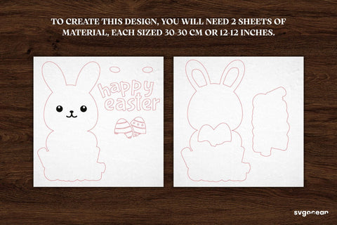 Happy Easter Bunny Door Sign Laser Cut SVG SvgOcean 