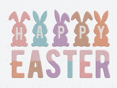 Happy Easter Bunny Embroidery Design Embroidery/Applique DESIGNS designartist 