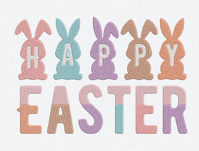 Happy Easter Bunny Embroidery Design Embroidery/Applique DESIGNS designartist 