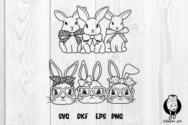 Happy easter, bunny hand drawn svg SVG dadan_pm 