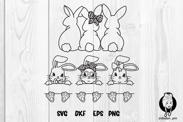 Happy easter, bunny hand drawn svg SVG dadan_pm 