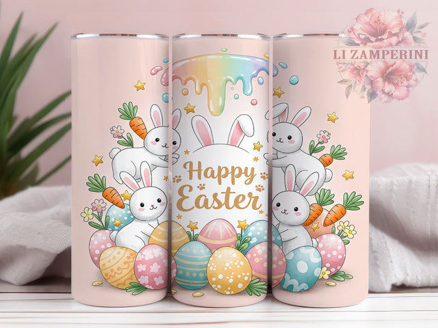 Happy Easter Bunny Pastel Tumbler Wrap, Happy Easter Cup, 20oz Easter Wrap, Spring Bunny Sublimation PNG, Cute Easter Tumbler Design, Pastel Bunny Cup, Holiday Tumbler Wrap Sublimation Li Zamperini 