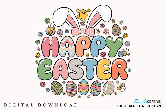 Happy Easter Bunny PNG, Easter Bunny PNG, Grand Millennial Easter PNG, Easter Coquette PNG, Girls Easter PNG Sublimation Regulrcrative 