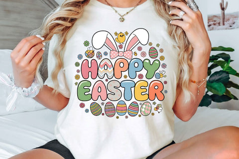 Happy Easter Bunny PNG, Easter Bunny PNG, Grand Millennial Easter PNG, Easter Coquette PNG, Girls Easter PNG Sublimation Regulrcrative 
