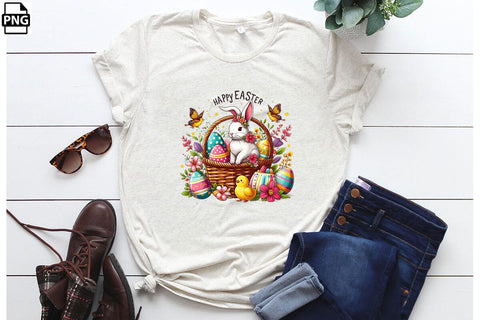 Happy Easter Bunny PNG Printable File Sublimation Creativedesigntee 