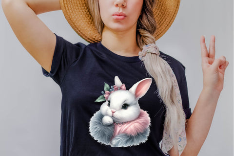 Happy Easter Bunny Sublimation Clipart Sublimation SVGArt 