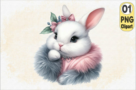 Happy Easter Bunny Sublimation Clipart Sublimation SVGArt 