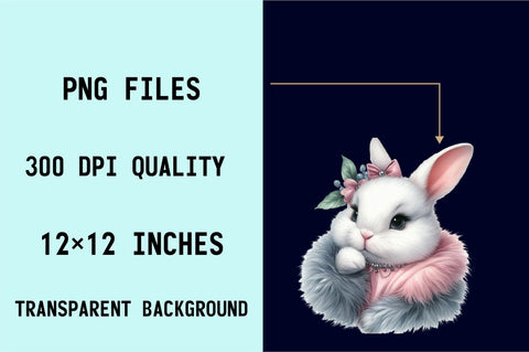 Happy Easter Bunny Sublimation Clipart Sublimation SVGArt 