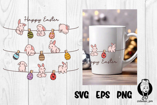 Happy easter, bunny sublimation svg SVG dadan_pm 