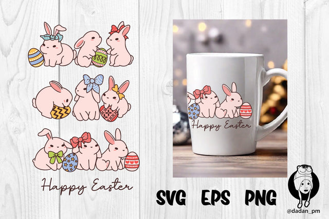 Happy easter, bunny sublimation svg SVG dadan_pm 