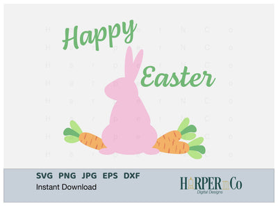 Happy Easter Bunny SVG PNG Cut EPS File SVG HarperNCo 