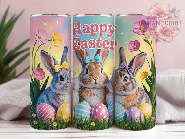 Happy Easter Bunny Tumbler, Easter Bunny Tumbler, Festive Bunny Wrap, Cute Bunny Wrap, Spring Bunny Wrap, Sublimation Design, Trendy Gift Idea Sublimation Li Zamperini 