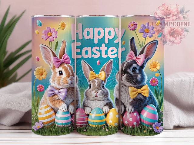 Happy Easter Bunny Tumbler, Easter Bunny Tumbler, Festive Bunny Wrap, Cute Bunny Wrap, Spring Bunny Wrap, Sublimation Design, Trendy Gift Idea Sublimation Li Zamperini 
