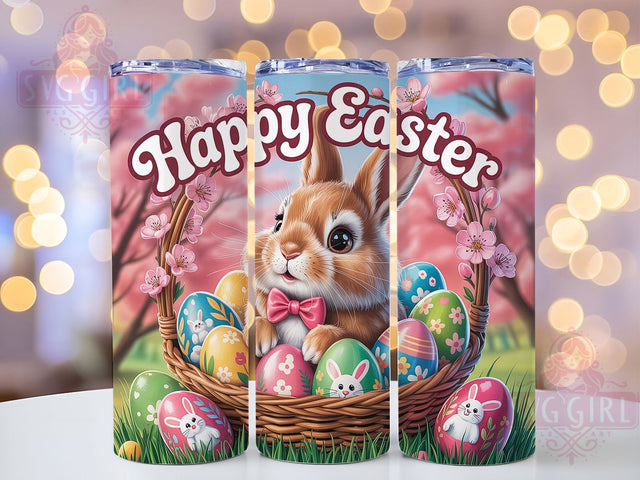 Happy Easter Bunny Tumbler, Easter Egg Tumbler, Spring Bunny Wrap, Festive Easter Wrap, Stylish 20oz Wrap, Sublimation Design, Trendy Gift Idea Sublimation SvggirlplusArt 