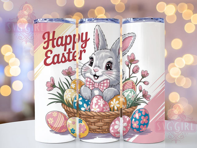 Happy Easter Bunny Tumbler, Easter Egg Tumbler, Spring Bunny Wrap, Festive Easter Wrap, Stylish 20oz Wrap, Sublimation Design, Trendy Gift Idea Sublimation SvggirlplusArt 