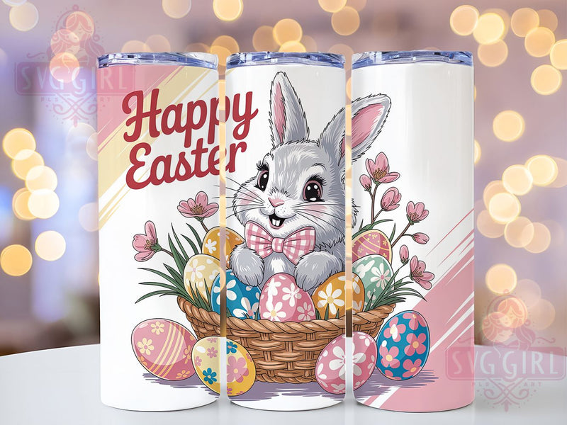 Happy Easter Bunny Tumbler, Easter Egg Tumbler, Spring Bunny Wrap, Festive Easter Wrap, Stylish 20oz Wrap, Sublimation Design, Trendy Gift Idea Sublimation SvggirlplusArt 