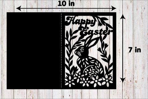 Happy Easter Card Svg Template For Laser And Paper cut SVG Yuliya 