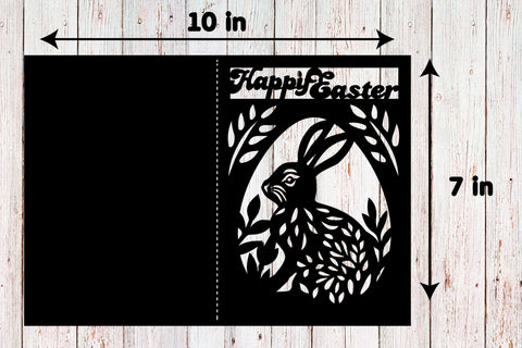 Happy Easter Card Svg Template For Laser And Paper cut SVG Yuliya 