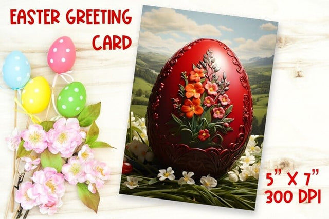 Happy Easter card template / easter egg png with flowers Sublimation Angelina Semenova 