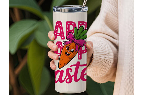 Happy Easter Carrot 20oz Tumbler Wrap Sublimation DesignSVG 