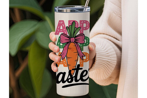 Happy Easter Carrot 20oz Tumbler Wrap Sublimation DesignSVG 