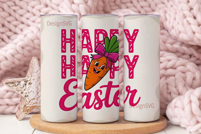 Happy Easter Carrot 20oz Tumbler Wrap Sublimation DesignSVG 