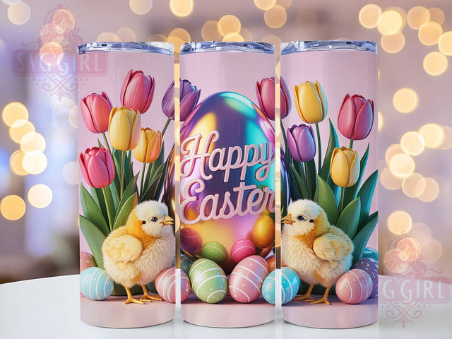 Happy Easter Chicken Egg Tumbler, Happy Easter Tumbler, Cute Chicken Egg Wrap, Whimsical Easter Wrap, Farm Animal Easter Wrap, Sublimation Design, Trendy Gift Idea Sublimation SvggirlplusArt 